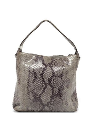 Michael Kors Vintage Bedford snakeskin-embossed shoulder bag - Grey