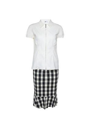 Moschino Pre-Owned zip-up top and midi skirt set (set of two) - White