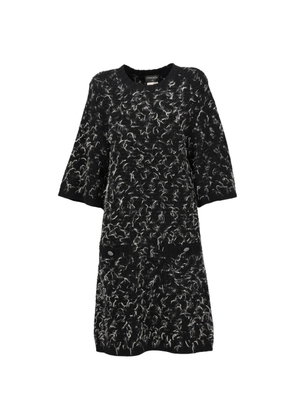 CHANEL Pre-Owned feather-effect button-detail dress - Black