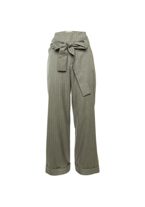 Johanna Ortiz striped-pattern tie-waist trousers - Green