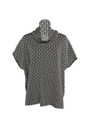 Carolina Herrera Vintage logo intarsia neck-wrap sweater - Black