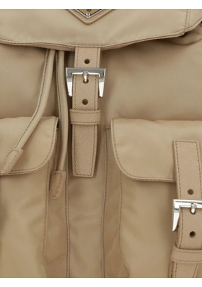 Prada small Re-Nylon buckle-fastening backpack - Neutrals