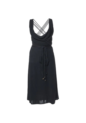 Versace Pre-Owned lace-up sleeveless dress - Black
