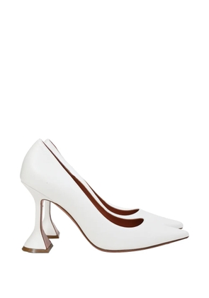 Amina Muaddi Ami geometric heel pumps - White