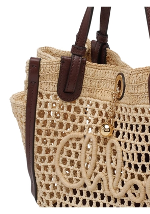 Chloé small Iconic raffia tote bag - Neutrals