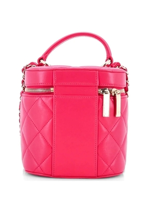 CHANEL Pre-Owned Trendy CC Top Handle Vanity Case Quilted Lambskin Small shoulder bag - Pink