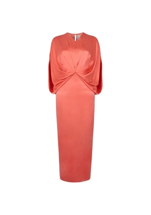Roksanda Tari twisted-detail midi dress - Orange