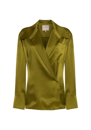 Roksanda Jana silk-satin top - Green