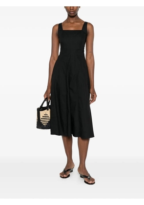 Marc Ellis square-neck midi dress - Black