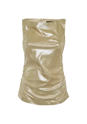 Polo Ralph Lauren Vintage metallic suede sleeveless top - Gold