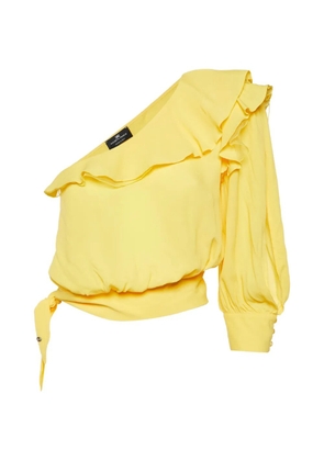 Elisabetta Franchi one-shoulder ruffled blouse - Yellow