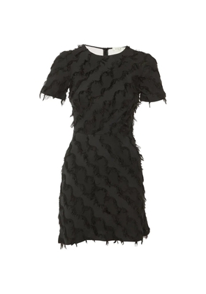 SANDRO fringed fitted midi dress - Black