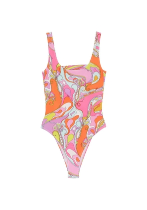 PUCCI Iride-print swimsuit - Pink