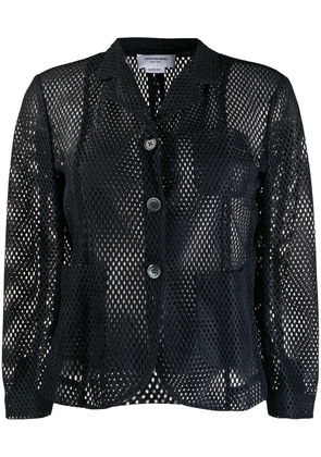 Thom Browne mesh cut-out blazer - Blue