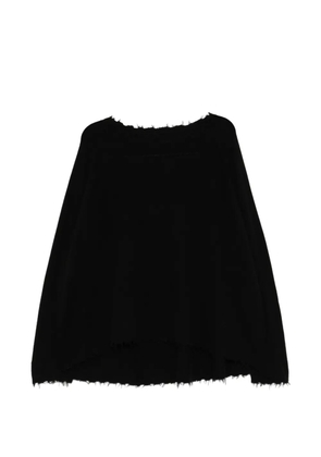 Rundholz frayed-edge sweater - Black