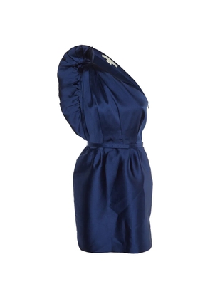 Stella McCartney Pre-Owned one-shoulder ruffled mini dress - Blue