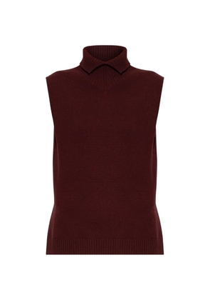 Jil Sander ribbed-knit collared sleeveless vest