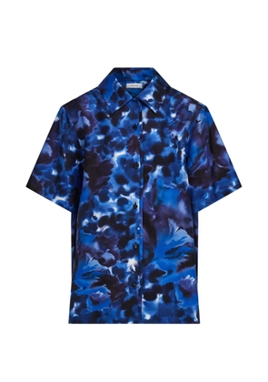 Ferragamo carnation-print short-sleeved shirt - Blue
