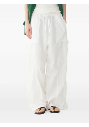 TOMBOY ribbon-detail wide-leg trousers - White