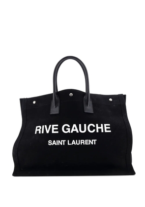 Saint Laurent Pre-Owned Rive Gauche Shopper Canvas Large tote bag - Black