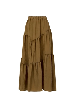 TOMBOY asymmetrical tiered A-line maxi skirt - Neutrals