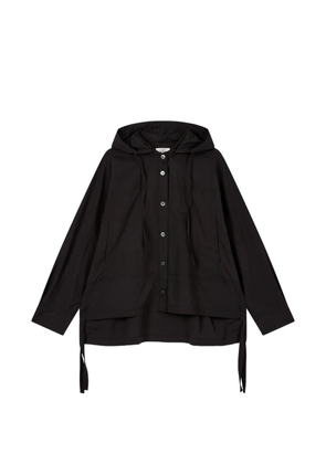 TOMBOY detachable-hood button-up shirt - Black