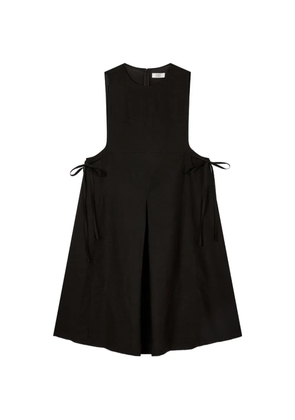 TOMBOY side-tie pleated mini dress - Black