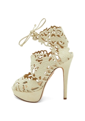 Charlotte Olympia Belinda laser-cut sandals - Neutrals