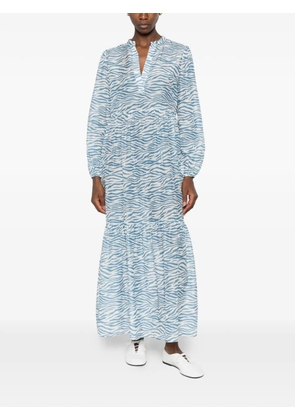MC2 Saint Barth Sylvia zebra-print maxi dress - Blue