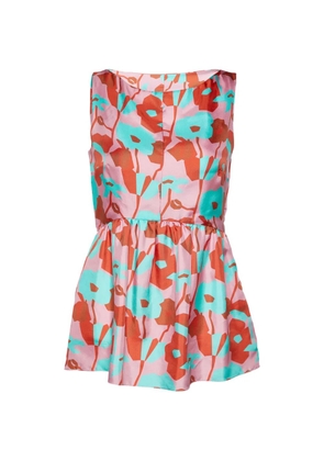 Roksanda floral-print peplum top - Pink