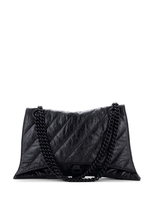 Balenciaga Pre-Owned Crush Chain Flap Bag Quilted Crushed Calfskin Large shoulder bag - Black