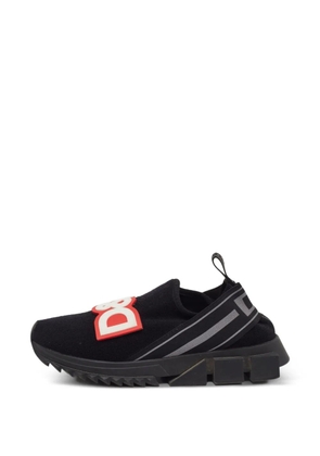 Dolce & Gabbana Pre-Owned logo-patch slip-on sneakers - Black