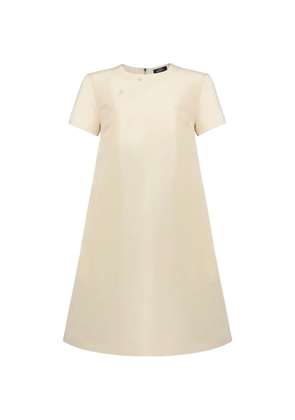 Shanghai Tang button-detail silk dress - Neutrals