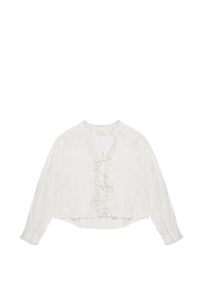 MAISON HOTEL Irene broderie-anglaise ruffled blouse - White