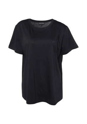 Emporio Armani Pre-Owned logo-embroidered T-shirt - Black