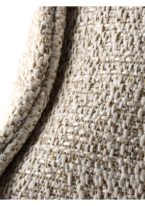 CHANEL Pre-Owned North South Deauville Tote Raffia with Glitter Detail Small shoulder bag - Neutrals
