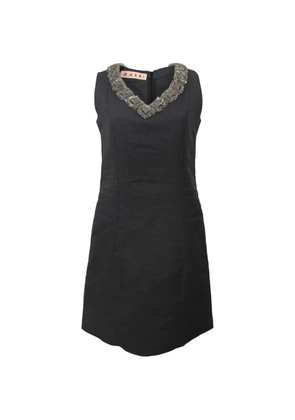 Marni Pre-Owned embellished wool dress - Black