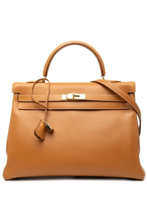 Hermès Pre-Owned 1996 Clemence Kelly Retourne 35 satchel - Brown