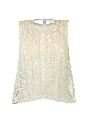 CURATORIA Yunga crochet-knit top - Neutrals