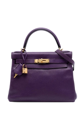 Hermès Pre-Owned 2012 Taurillon Clemence Kelly II Retourne 28 satchel - Purple