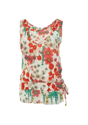 Marni Pre-Owned floral-print peplum top - White
