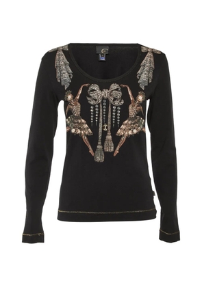 Just Cavalli Vintage printed long-sleeve top - Black