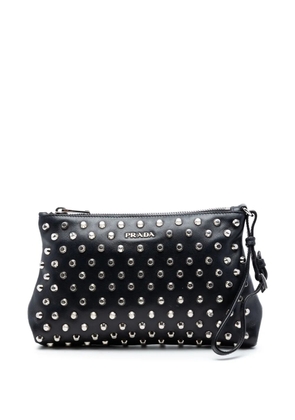 Prada Pre-Owned 2000-2013 Studded Leather clutch bag - Black
