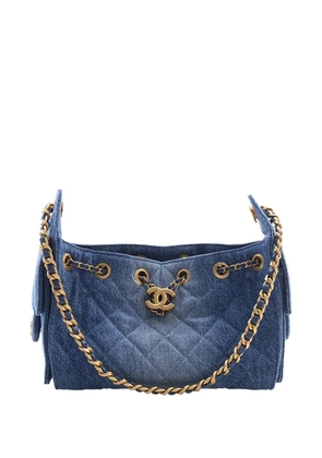 CHANEL Pre-Owned 2021-2026 Mini Quilted Denim 25 Hobo shoulder bag - Blue