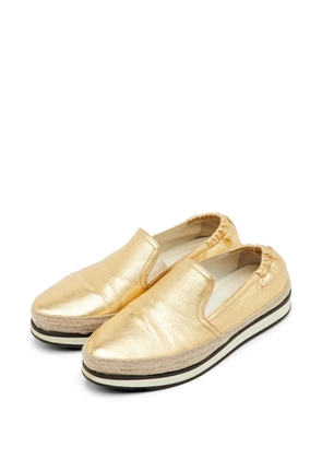 Prada Pre-Owned metallic espadrille sneakers - Gold