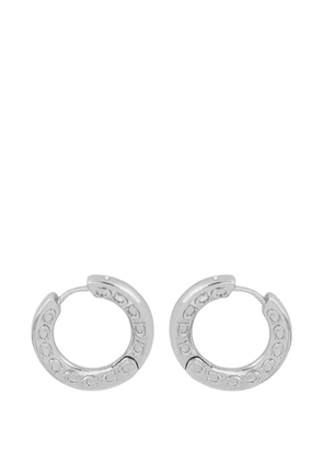 Coach logo-detail hoop earrings - Silver