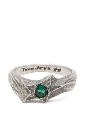 TWOJEYS star-motif crystal-embellished rings - Silver