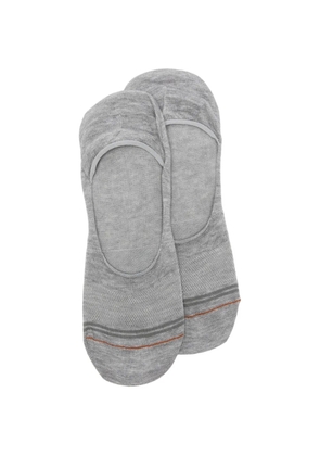 Zegna striped-trim no-show socks - Grey