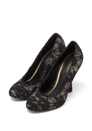 Dolce & Gabbana Pre-Owned lace round-toe pumps - Black