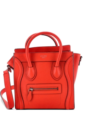 Celine Pre-Owned Luggage Bag Grainy Leather Nano crossbody bag - Red